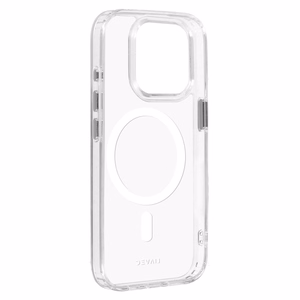 Liavec Blizgus Magnetinis Skaidrus dėklas telefonui Iphone 15 Pro balta