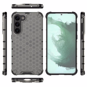Honeycomb dėklas Samsung Galaxy S23+ šarvuotas hibridinis dangtelis juodas