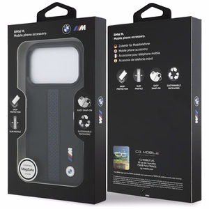 BMW M Perforuoto Dryžio Logotipas Magnetinis Dėklas telefonui iPhone 17 Pro - mėlynas