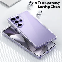 Rock Crystal Transparent Series Magnetinis Dėklas telefonui Samsung Galaxy S25 pilkas