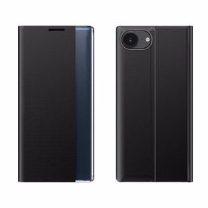 Naujas Sleep Case dėklas telefonui iPhone 16e su stovu - juodas