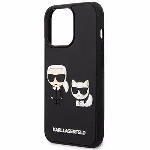 Karl Lagerfeld KLHCP13L3DRKCK iPhone 13 Pro / 13 6.1" juodas kietas dėklas Karl&Choupette Ikonik 3D