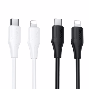 Silikoninis kabelis USB-A į Lightning HOCO 27W 1 m X124 juodas