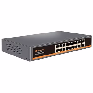 PoE komutatorius 16 prievadų 100Mbps +2G aukštyn