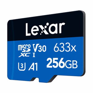 „Lexar“ aukštos kokybės 633x microSDXC 256 GB atminties kortelė + SD adapteris
