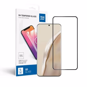 Apsauginis stiklas Blue Star - HUA P60 (pilnas klijavimas, mažo dydžio) juodas