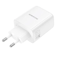 Borofone Wall charger BN32 Cargador GaN - USB + 2xType C - QC 3.0 PD 65W white