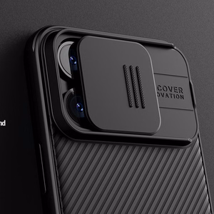 Nillkin CamShield Pro magnetinis dėklas telefonui iPhone 15 Plus su kameros apsauga - juodas