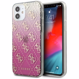Guess GUHCP12SPCU4GGPI iPhone 12 mini 5.4" rožinis/rožinis kietas dėklas 4G Gradient
