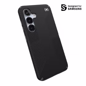 Speck Presidio2 Grip - Samsung Galaxy S25 / S24 dėklas (juodas/Slate pilkas/baltas)