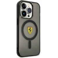 Ferrari FEHMP14XURKK iPhone 14 Pro Max 6.7" juodas kietas dėklas telefonui pusiau permatomas magnetinis (MagSafe)