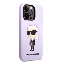 Karl Lagerfeld KLHCP14XSNIKBCU iPhone 14 Pro Max 6.7" kietas dėklas violetinis Silikon Ikonik