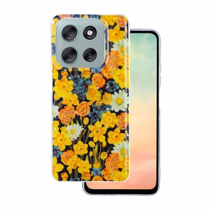 Glow Glam dėklas telefonui Motorola Moto G86 oranžinis