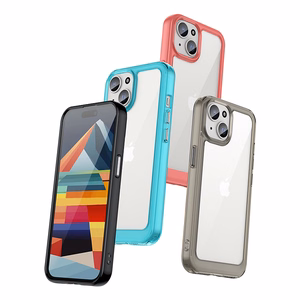 iPhone 15 Plus Outer Space sustiprintas dėklas su lanksčiu rėmeliu - mėlynas