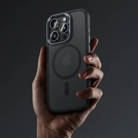 Benks Magnētinis Mist dėklas su metalo rėmu iPhone 16 Pro Max pilkas