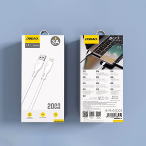 Dudao L2L USB-A / Lightning 3A kabelis 2m - baltas
