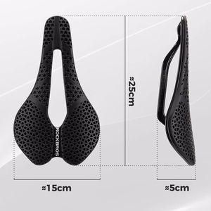 Rockbros LF0214 anatominis 3D vandeniui atsparus dviračio balnelis – juodas