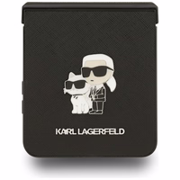 KARL LAGERFELD dėklas telefonui SAMSUNG Z Flip7 KLHCZF7SAPKCNPK (Saffiano KC PIN) juodas