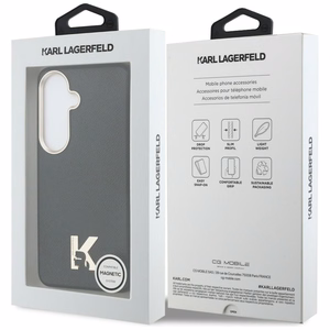 Karl Lagerfeld dėklas K Metal Logo MagSafe Samsung Galaxy S26 juodas