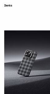 Benks Magnetic Armor Vichy Kevlar Case (BF66) for Iphone 16 Pro Max black