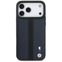 BMW M Perforated Stripe Logo MagSafe Case for iPhone 17 Pro Max - Navy Blue