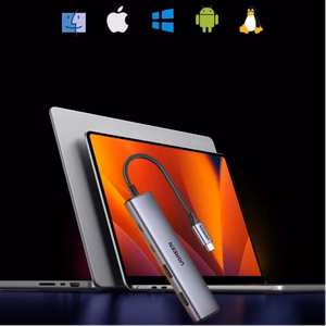 Ugreen CM473 šakotuvas USB-C - 2x USB-A / 2x USB-C 20cm - pilkas