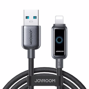 Joyroom S-A55 StarFlight USB-A–Lightning kabelis, 3 A, 1,2 m, juodas