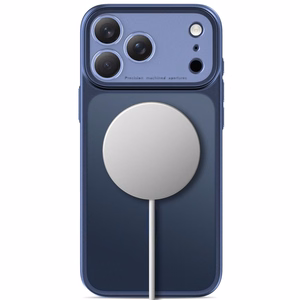 Tech-Protect MagPrime MagSafe CC dėklas, skirtas iPhone 18 Pro / 17 Pro, matinis tamsiai mėlynas