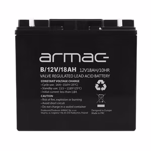 Armac B/12V/18Ah – universalus 12 V gelinis akumuliatorius UPS sistemoms, 18 Ah