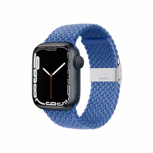 Crong Wave Band pintas dirželis, skirtas Apple Watch 44 / 45 / 46 / 49 mm, mėlynas