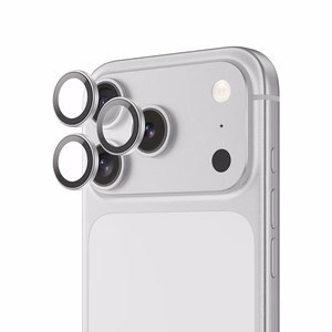 Benks grūdintas stiklas DR Sapphire Lens Protector kamerai iPhone 17 Pro/17 Pro Max (3 lęšiai) sidabrinis