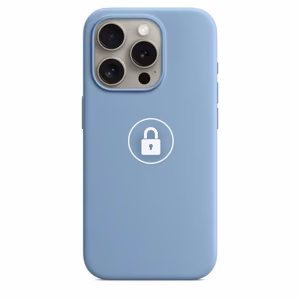 Phone Case "Silicone Case v2" for iPhone 15 Pro Max / Winter Blue / in package