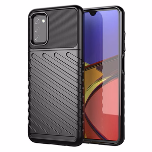 Thunder Case lankstus tvirtas atsparus dėklas TPU dėklas Samsung Galaxy A03s juodas
