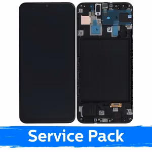 Ekranas skirtas Samsung A305 A30 juodas su rėmeliu (Service Pack)