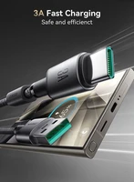 USB kabelis Joyroom SA-50 USB-A to USB-C 3A 1.2m tamsiai pilkas