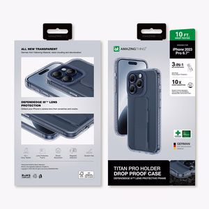 Amazing Thing Titan Pro laikiklio dėklas 10FT IP156.7PTHBU Iphone 15 Pro Max tamsiai mėlyna su stovu
