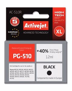 Activejet AC-510R – juodo rašalo kasetė, pakeičia Canon PG-510, 12 ml, Premium