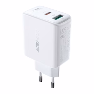 Acefast sieninis įkroviklis USB Type C / USB 32W, PPS, PD, QC 3.0, AFC, FCP baltas (A5 baltas)