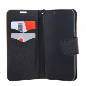 "Smart Fancy" dėklas iPhone 16 6,1" black-gold