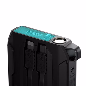 Išorinė baterija Joyroom JR-L017 juodas 10000mAh 22.5W (PD / QC3.0) + integruotas 2in1 laidas