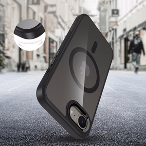 Tech-Protect MagMat MagSafe iPhone 16e dėklas – juodas-permatomas