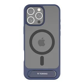Torras Pstand serijos dėklas telefonui iPhone 16 Pro - mėlynas