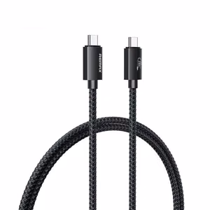 LAIDAS REMAX LADON SERIES 240W RC-C039 USB 4.0 USB-C/USB-C 1M juodas