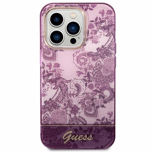 Guess Porcelain Collection dėklas telefonui iPhone 14 Pro Max - fuksinė