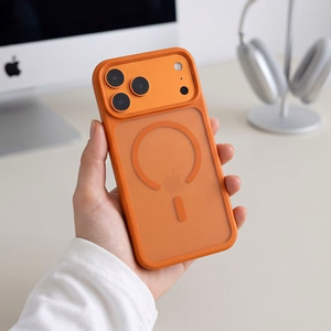 Tech-Protect Magmat MagSafe CC dėklas iPhone 18 Pro / 17 Pro, matinis oranžinis