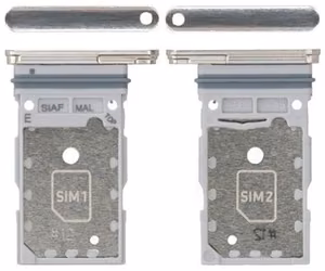 SIM kortelės laikiklis Samsung S911/S916 S23/S23 Plus Dual Cream originalus (service pack)