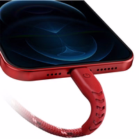 ENERGEA Laidas Nyloflex USB - LightningCharge and Sync C89 MFI 1.5m raudonas/red