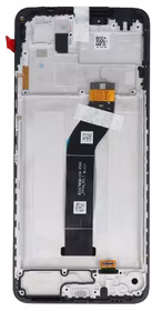 Ekranas Xiaomi Redmi 13C 4G/5G/Poco C65 su lietimui jautriu stikliuku ir rėmeliu Black originalus (service pack)