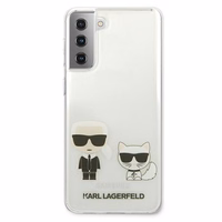 Karl Lagerfeld Karl&Choupette dėklas Samsung Galaxy S21+ - skaidrus