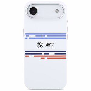 BMW M Silicon Horizontal Line MagSafe deklas iPhone Air - baltas